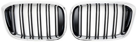 BMW X3 G01 2018- рр. Ніздрі M-Look (2018-2021, чорний глянець з хром окантовкою) фото 2