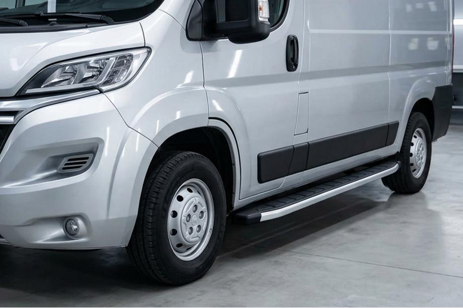Citroen Jumper 2007-2025 рр. Бокові пороги Fullmond (2 шт, алюм.) Image