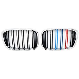 Ніздрі M-Look (2018-2021, M-Color з хром окантовкою) BMW X3 G01 2018- рр. фото 2