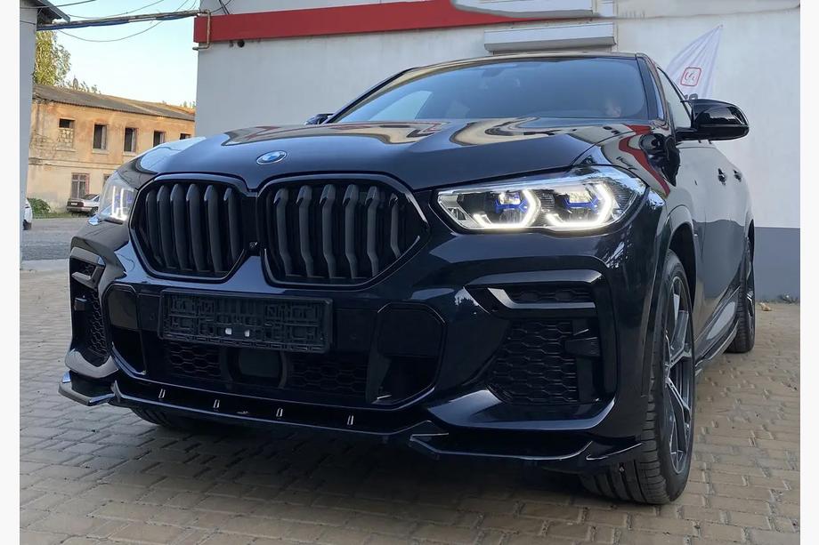 BMW X6 G06 2019-2027 рр. Ніздрі 1 Bar (2019-2022, чорний глянцевий) Фото 8