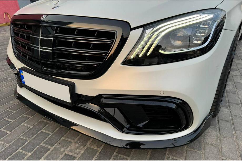 Mercedes S-class W222 2013-2022 рр. Передня лип-накладка BRB (2018+) Фото 4