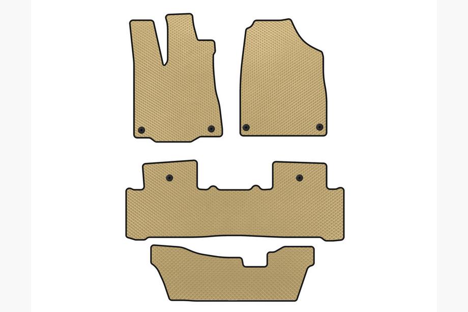 Acura MDX 2013-2020 рр. Килимки EVA (3 ряди, Бежевий) Image