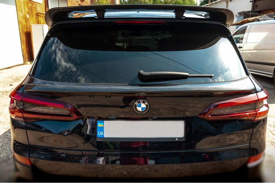 BMW X5 G05 2019-2026 рр. Нижній спойлер V1 (Натуральний карбон) Фото 8