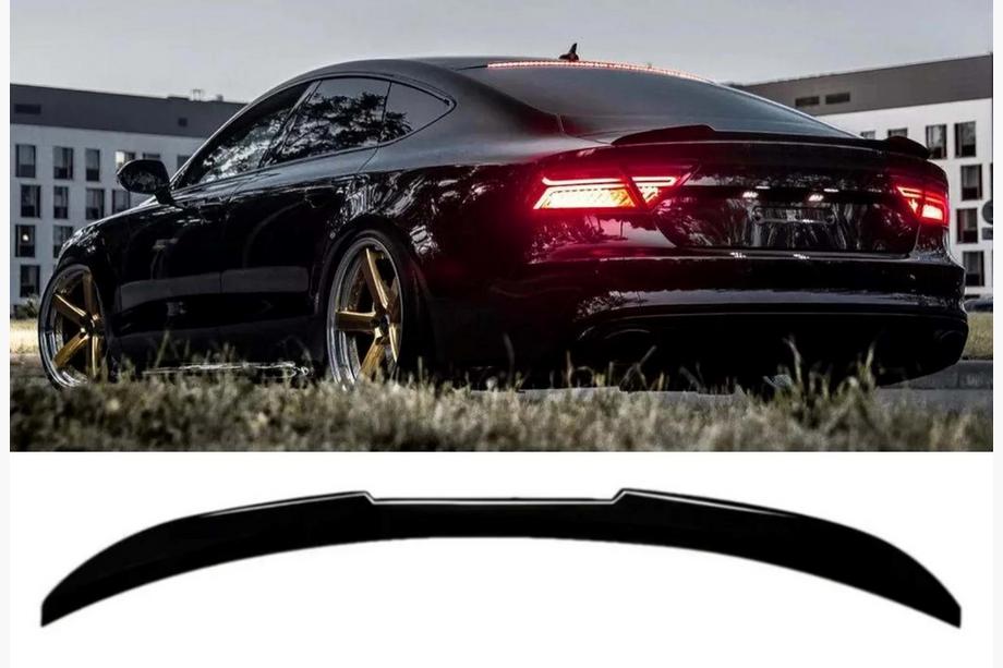 Audi A7 2010-2018 рр. Спойлер DPT V2 (SD, чорний глянець) Image