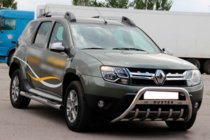 Dacia Duster 2008-2018 рр. Бічні труби з втавками (2 шт., нерж.) фото 3