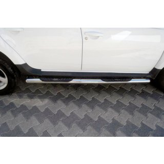 Бічні труби з втавками (2 шт., нерж.) Dacia Duster 2008-2018 рр. фото 1