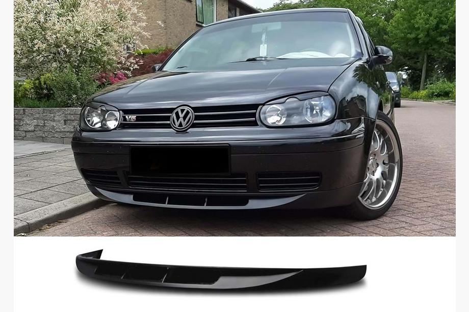 Volkswagen Golf 4 1997-2006 рр. Передня Lip накладка DPT (чорний матовий)