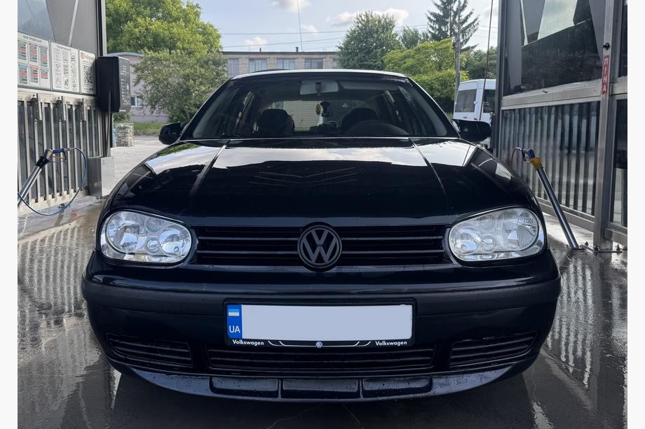 Volkswagen Golf 4 1997-2006 рр. Передня Lip накладка DPT (чорний матовий) Фото 5