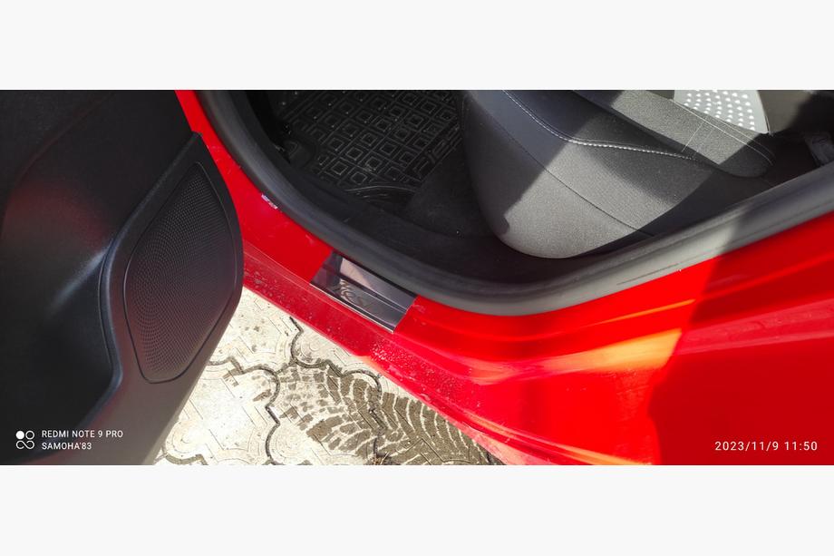 Ford Fiesta 2008-2017 рр. Накладки на пороги (Carmos V1, 4 шт, нерж.) Фото 6