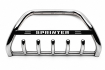 Mercedes Sprinter W907/W910 2018- рр. Кенгурятник WT004 (нерж) фото 1