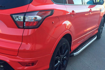 Ford Kuga/Escape 2013-2019 рр. Бокові пороги Fullmond (2 шт, алюм.) фото 3