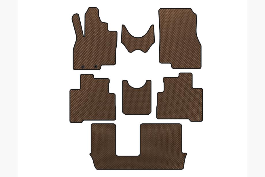 Mitsubishi Grandis 2003-2011 рр. Килимки EVA (3 ряди, Коричневий) Image