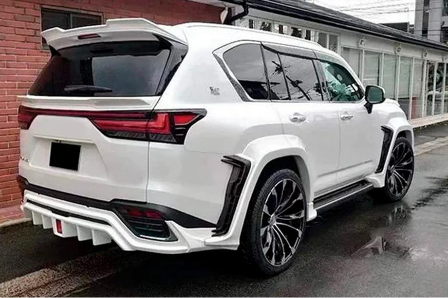 Lexus LX 500d/600 2022- рр. Комплект обвісів (Wald) Натуральний карбон Фото 3