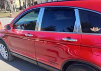 Honda CRV 2007-2011 рр. Молдинг дверних стійок (8 шт, нерж.) фото 7