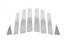 Honda CRV 2007-2011 рр. Молдинг дверних стійок (8 шт, нерж.) фото 2