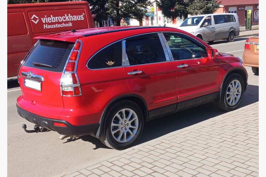 Honda CRV 2007-2011 рр. Молдинг дверних стійок (8 шт, нерж.) Фото 8