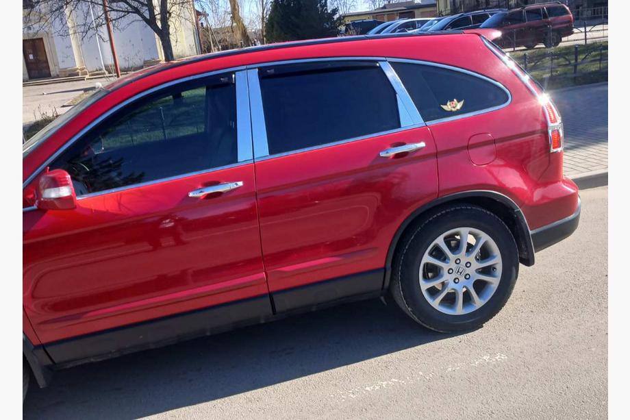 Honda CRV 2007-2011 рр. Молдинг дверних стійок (8 шт, нерж.) Фото 9