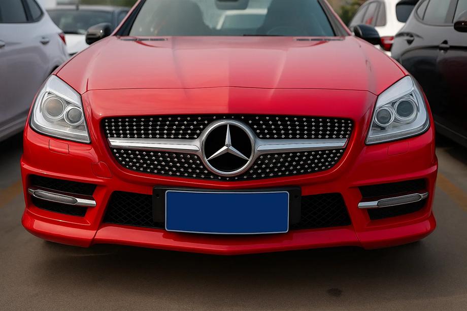 Mercedes SLK R172 2011-2016 рр. Передня решітка Diamond Black Фото 1