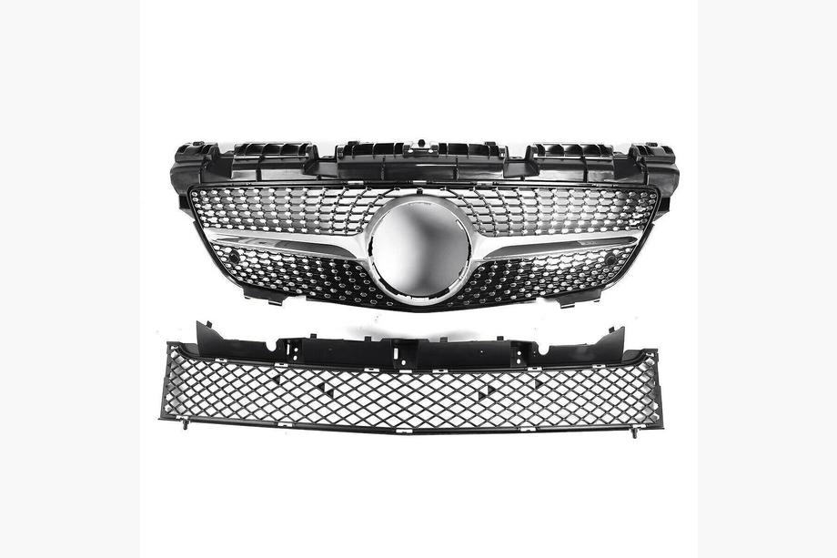 Mercedes SLK R172 2011-2016 рр. Передня решітка Diamond Black Фото 2