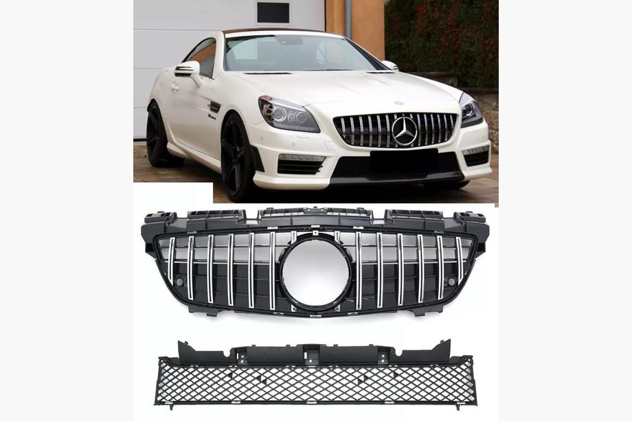 Mercedes SLK R172 2011-2016 рр. Передня решітка GT Panamericana Фото 3