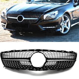 Передня решітка Diamond Black (2012-2016) Mercedes SL R231 2012-2020 рр. фото 1