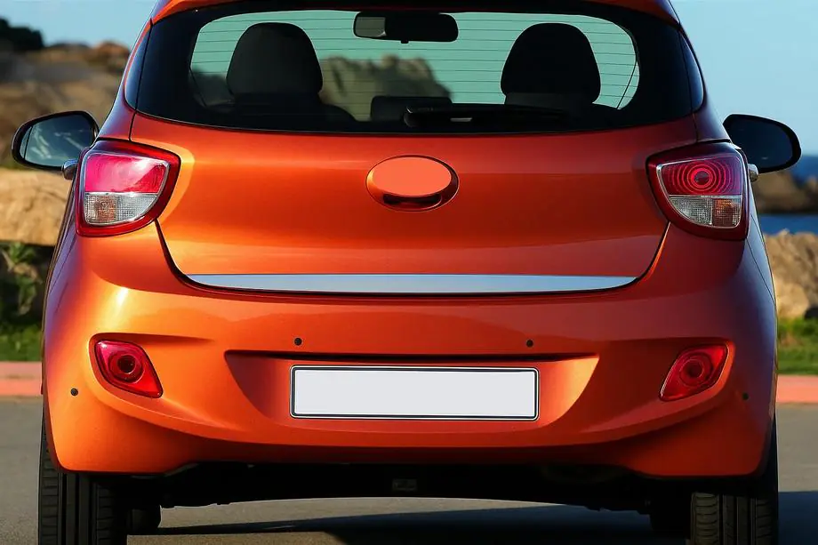 Hyundai I-10 2014-2017 рр. Кромка багажника (нерж.)