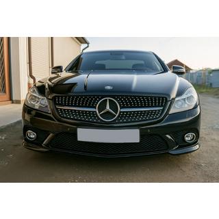 Передня решітка Diamond Black (2008-2011) Mercedes SL R230 2001-2011 рр. фото 3