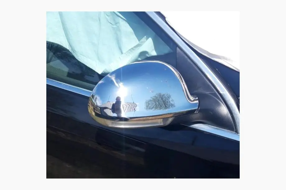 Volkswagen Jetta 2006-2011 рр. Накладки на дзеркала (2 шт, нерж) OmsaLine - Італійська нержавійка Фото 3