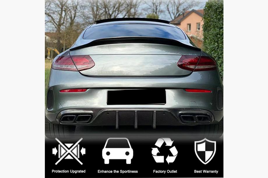 Mercedes C-class W205 2014-2021 рр. Cпойлер V5 (для купе 2015-2019, Карбон) Фото 3