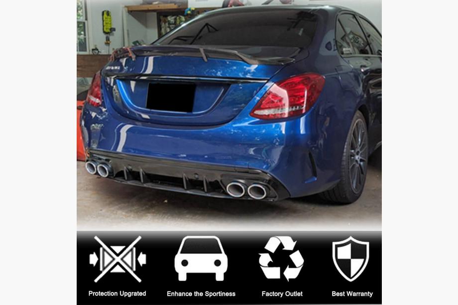 Mercedes C-class W205 2014-2021 рр. Спойлер V1 (для SD 2015-2019, Карбон) Фото 4