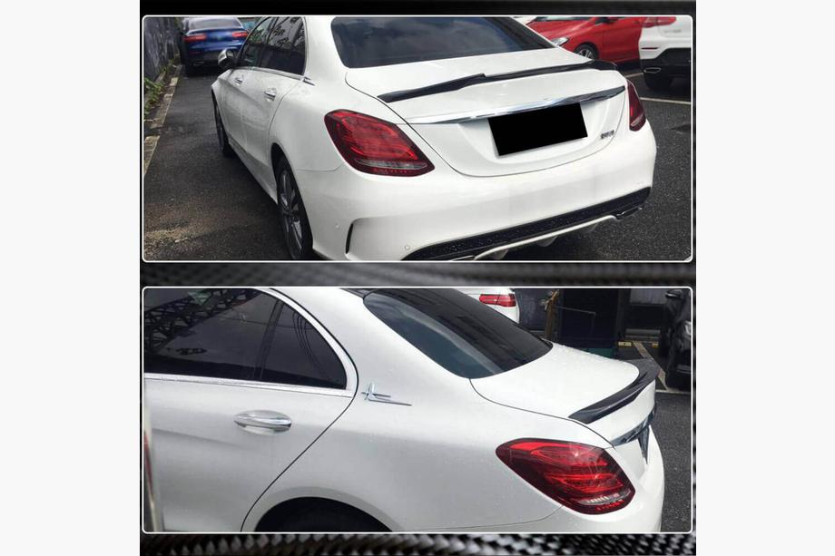Mercedes C-class W205 2014-2021 рр. Спойлер V6 (для SD 2015-2021, Карбон) Фото 4
