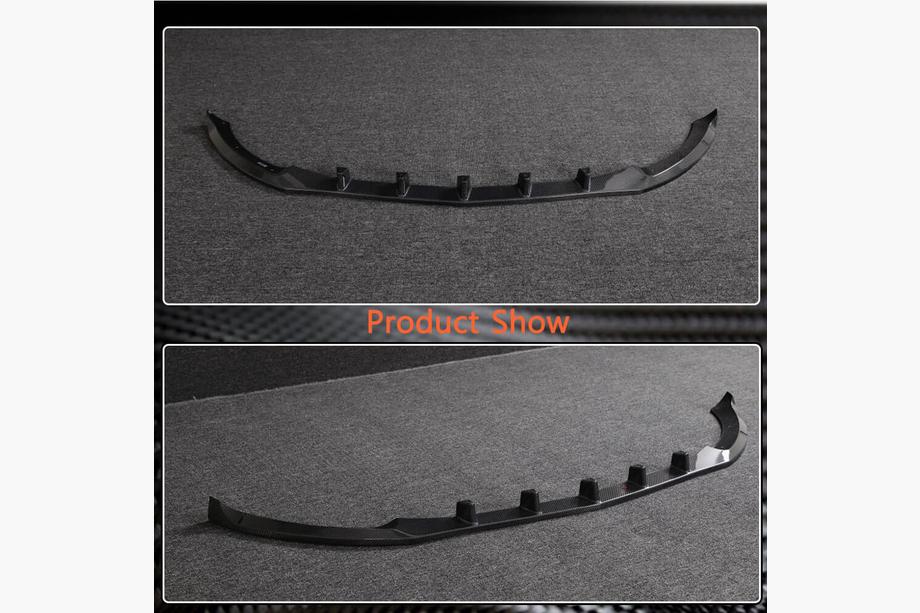 Mercedes C-class W205 2014-2021 рр. Накладка на передній бампер Lip V2 (для SD Base 2019-2021, Карбон) Фото 3