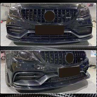 Накладки на протитуманки (для С63 AMG 2015-2019, Карбон) фото 4