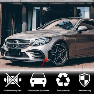 Накладки на передній бампер V2 (для C43 AMG 2019-2021, Карбон) фото 3