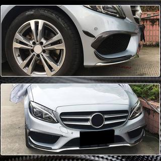 Накладки на передній бампер (для C43 AMG 2015-2019, Карбон) фото 4