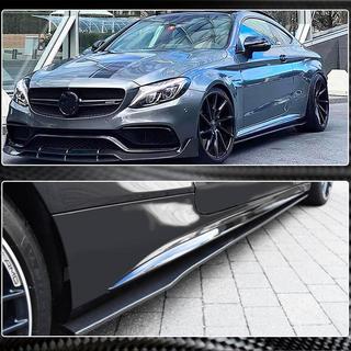 Бокові пороги V1 (для C43/C63 AMG 2015-2019, Карбон) фото 3