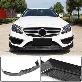 Накладка на передній бампер Lip V2 (для C43 AMG 2015-2019, Карбон) фото 1