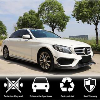 Накладка на передній бампер Lip V2 (для C43 AMG 2015-2019, Карбон) фото 3