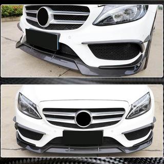 Накладка на передній бампер Lip V2 (для C43 AMG 2015-2019, Карбон) фото 4
