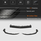 Накладка на передній бампер Lip V4 (для C43 AMG 2015-2019, Карбон) фото 5