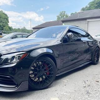 Бокові пороги V4 (для C43/C63 AMG 2015-2019, Карбон) фото 2