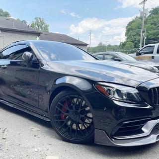 Бокові пороги V4 (для C43/C63 AMG 2015-2019, Карбон) фото 3