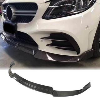 Накладка на передній бампер Lip V3 (для C43 AMG 2019-2021, Карбон) фото 1