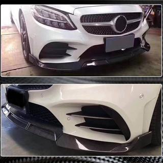 Накладка на передній бампер Lip V3 (для C43 AMG 2019-2021, Карбон) фото 2