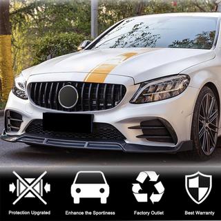 Накладка на передній бампер Lip V3 (для C43 AMG 2019-2021, Карбон) фото 3