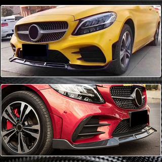 Накладка на передній бампер Lip V3 (для C43 AMG 2019-2021, Карбон) фото 4