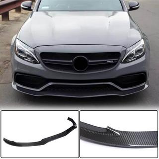 Накладка на передній бампер Lip V2 (для SD C63 AMG 2015-2019, Карбон) фото 1