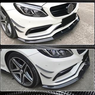 Накладка на передній бампер Lip V3 (для SD C63 AMG 2015-2019, Карбон) фото 4