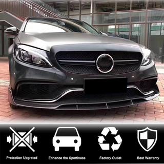 Накладка на передній бампер Lip V4 (для SD C63 AMG 2015-2019, Карбон) фото 4