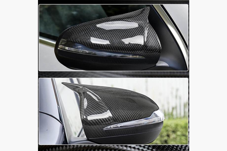 Mercedes C-class W205 2014-2021 рр. Кришки дзеркал V4 (Карбон) Фото 3